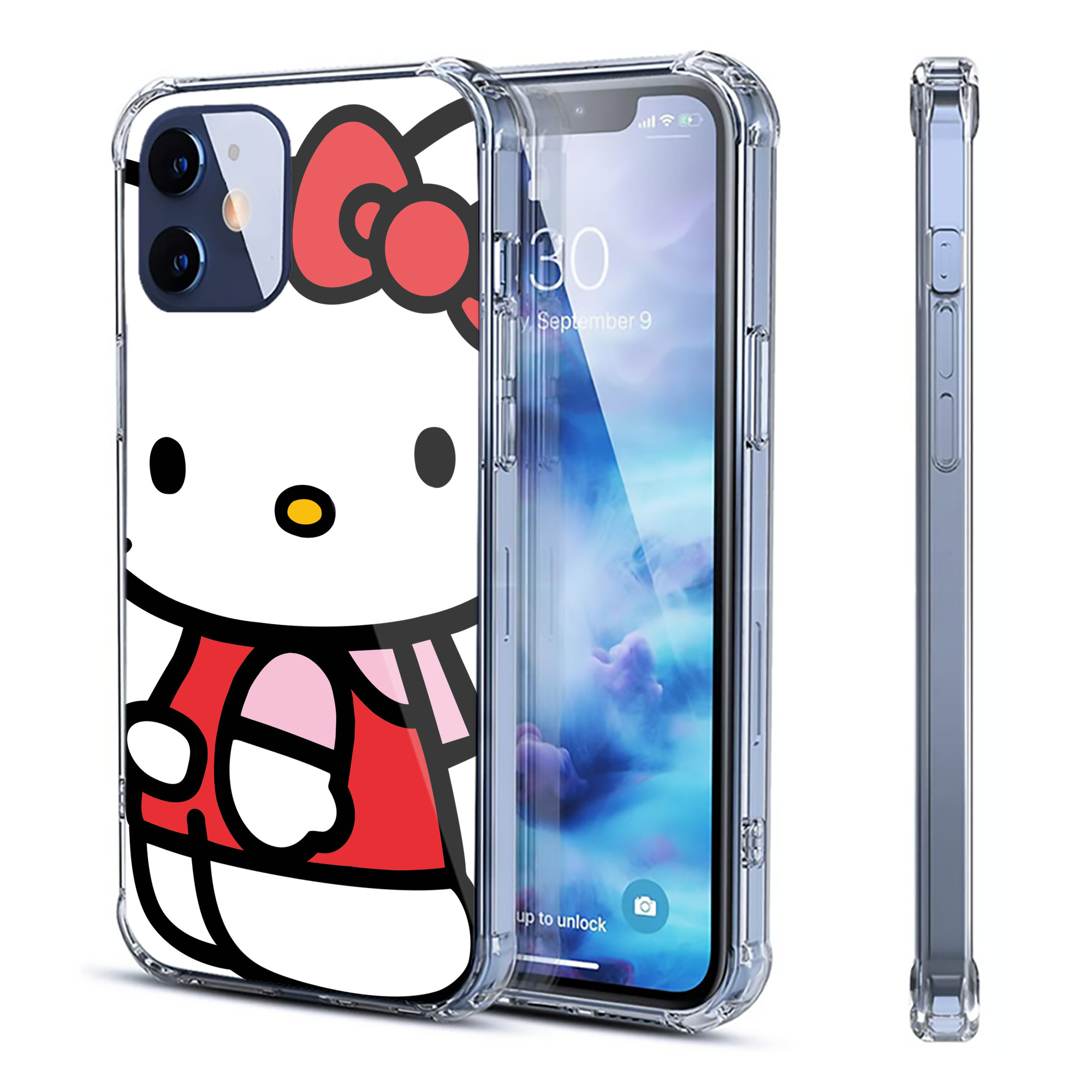 （画像用） Hello Kitty ハローキティ 【iPhone 12シリーズ対応】透明スマホケース（クリアソフトケース）